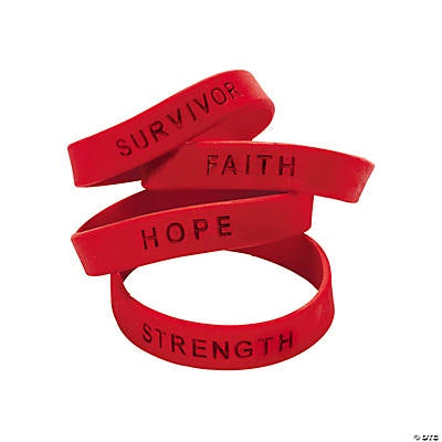 24 Red Awareness Sayings Bracelet