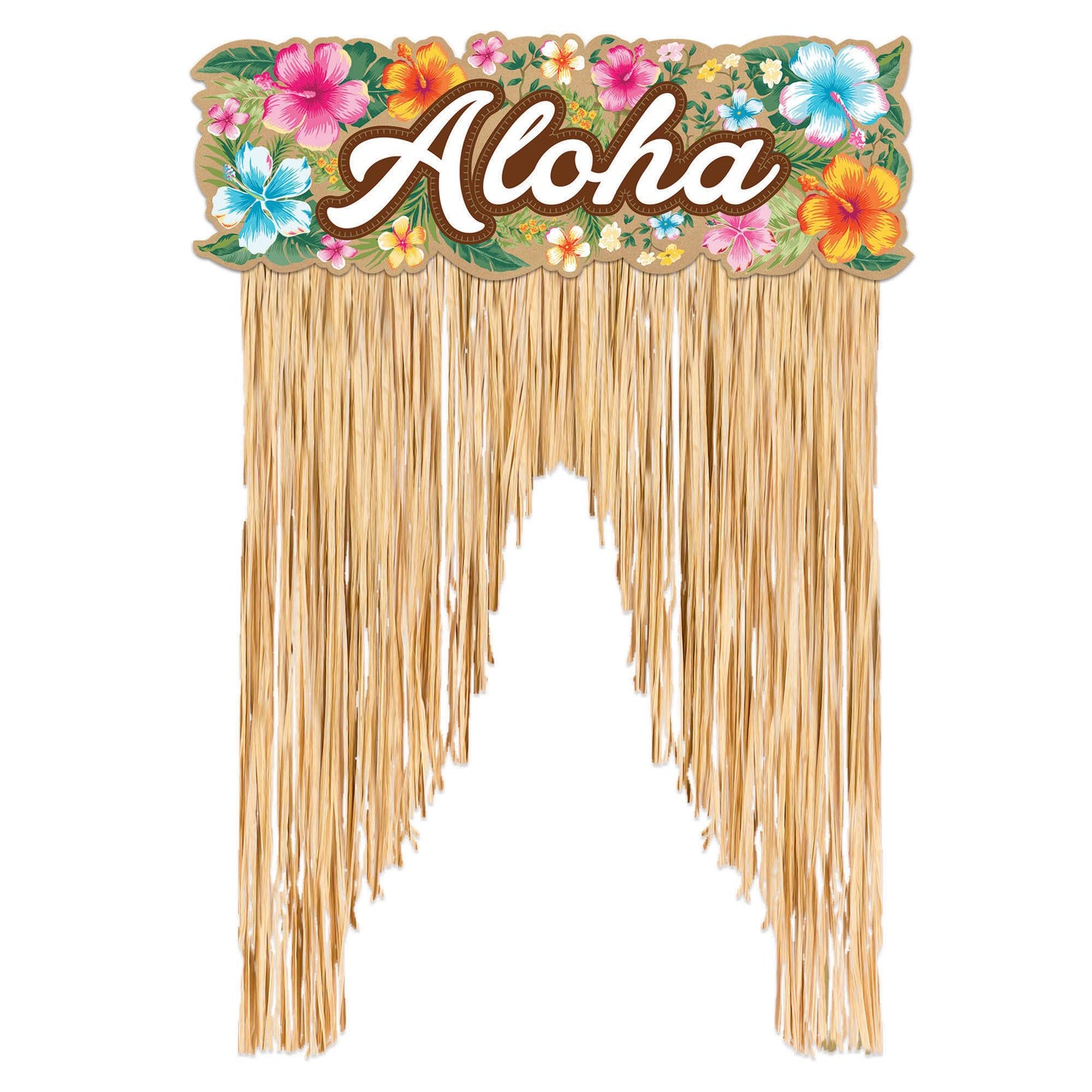 Beachy Blooms Door Curtain