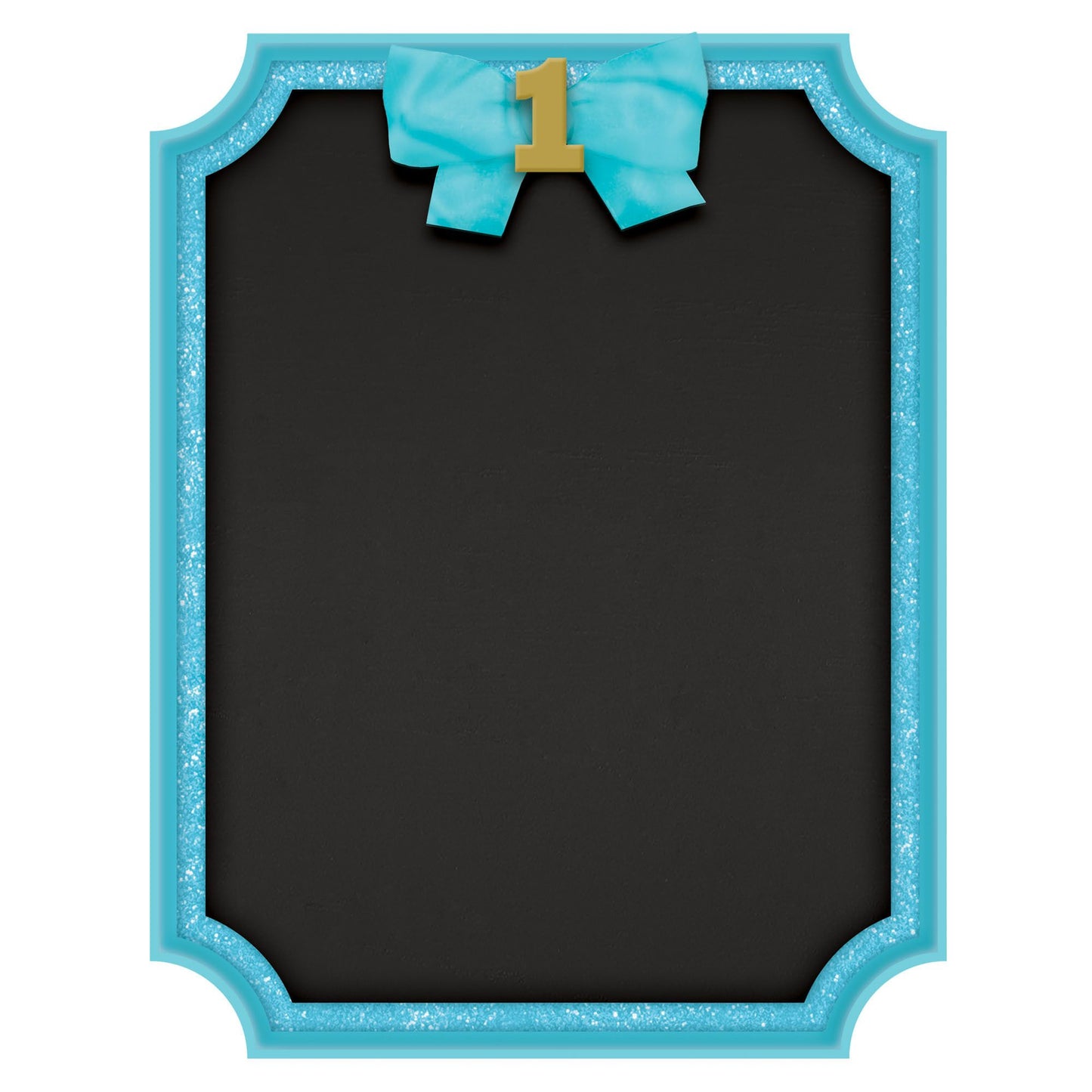 1St Birthday Blue Easel Glitter Mdf Sign