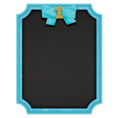1St Birthday Blue Easel Glitter Mdf Sign