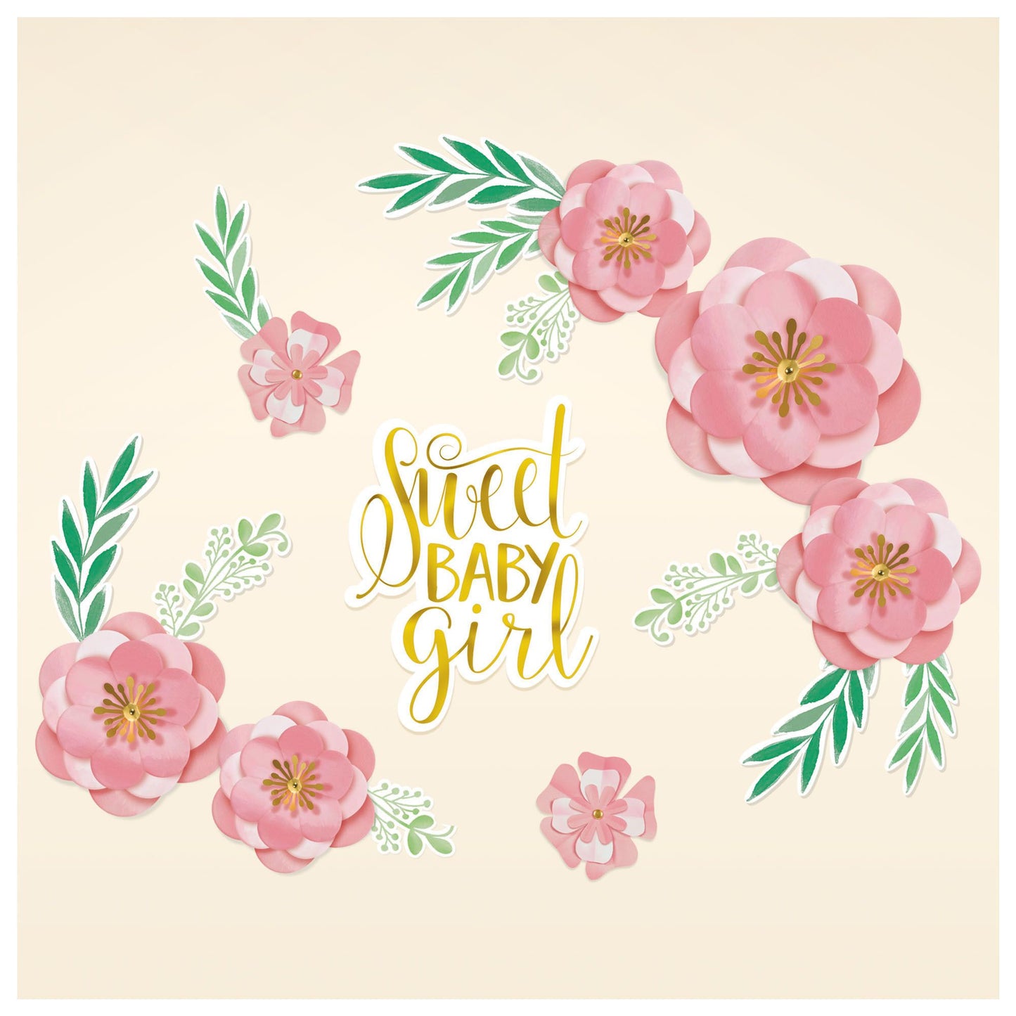 Floral Baby Paper Flower Decorations