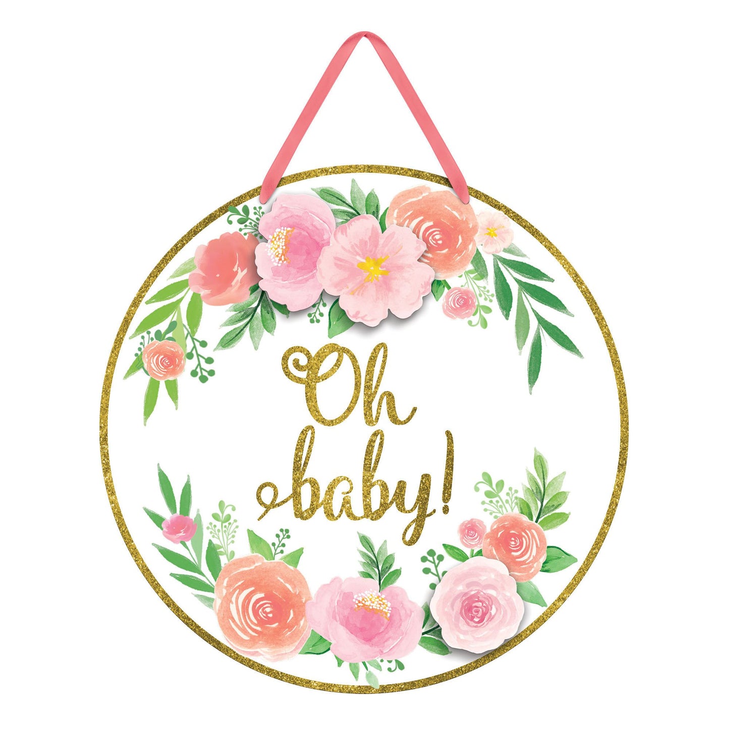 Oh Baby Floral Sign