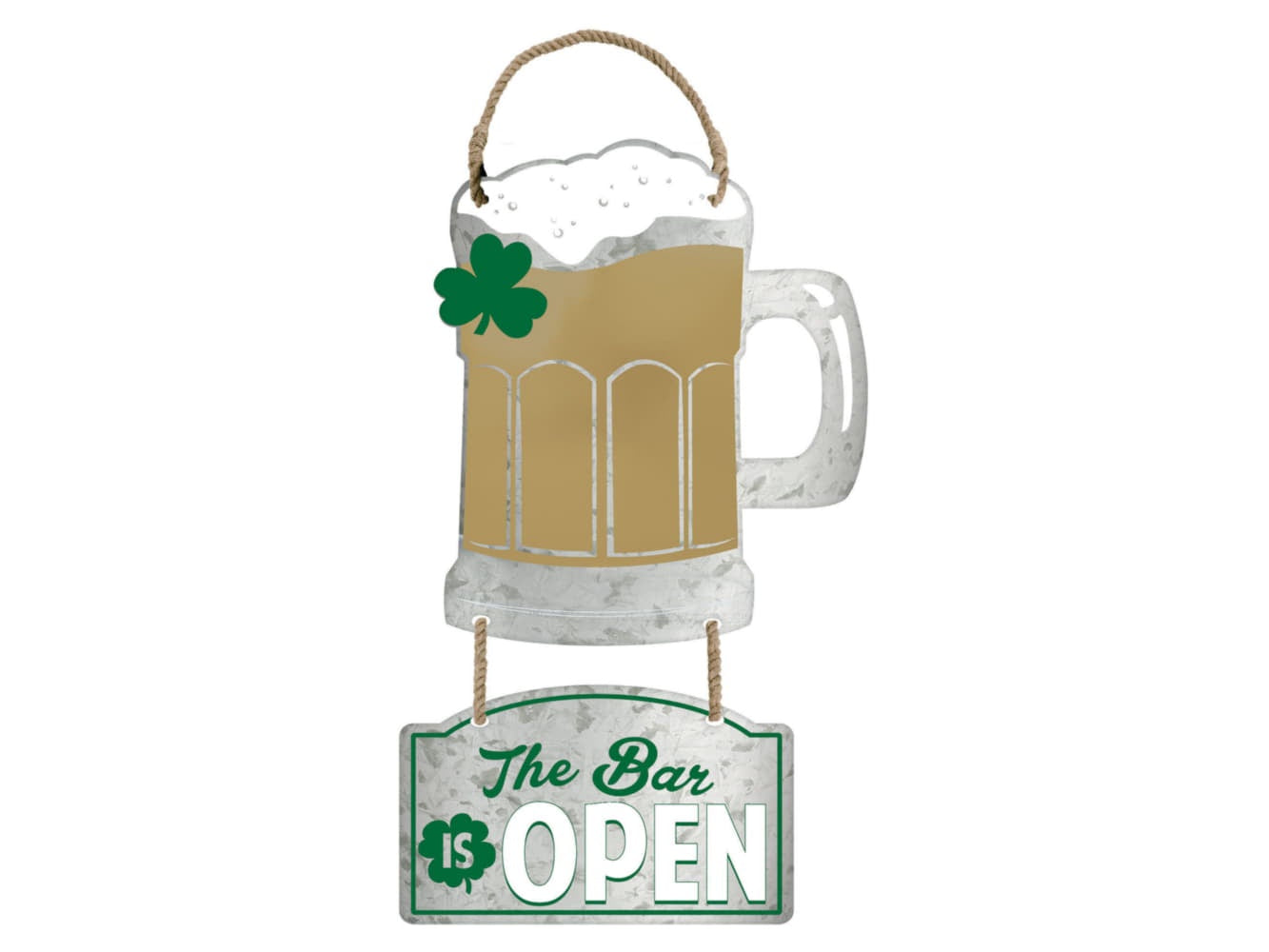 St. Patrick'S Day Hanging Sign "The Bar Is Open"