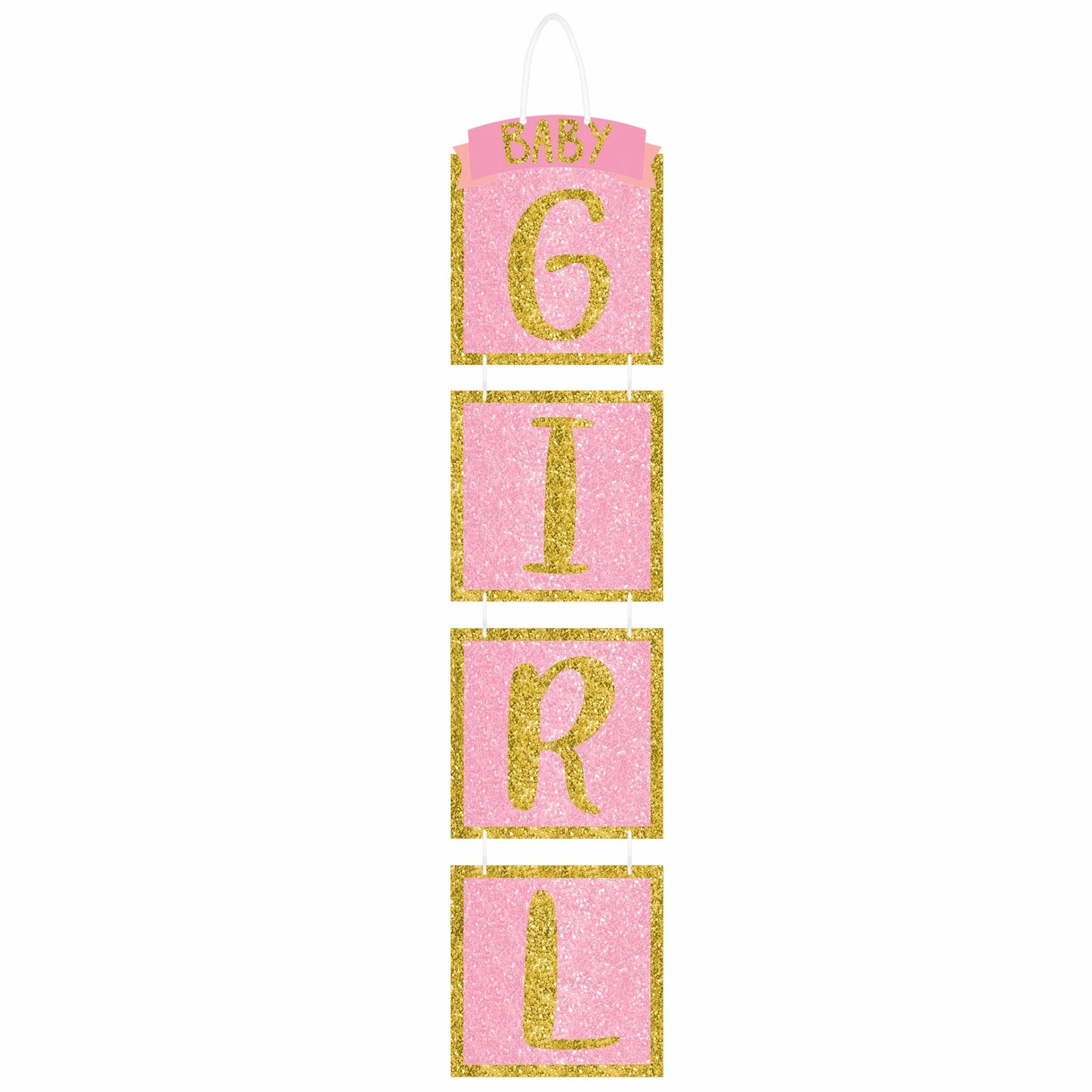Baby Girl Glitter Hanging Decoration