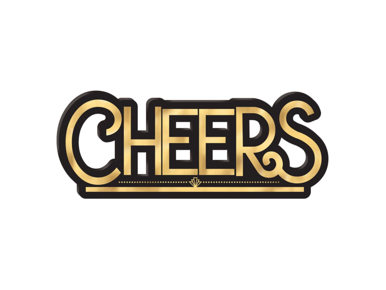 Cheers Standing Sign, 5 2/3" X 13 1/2"