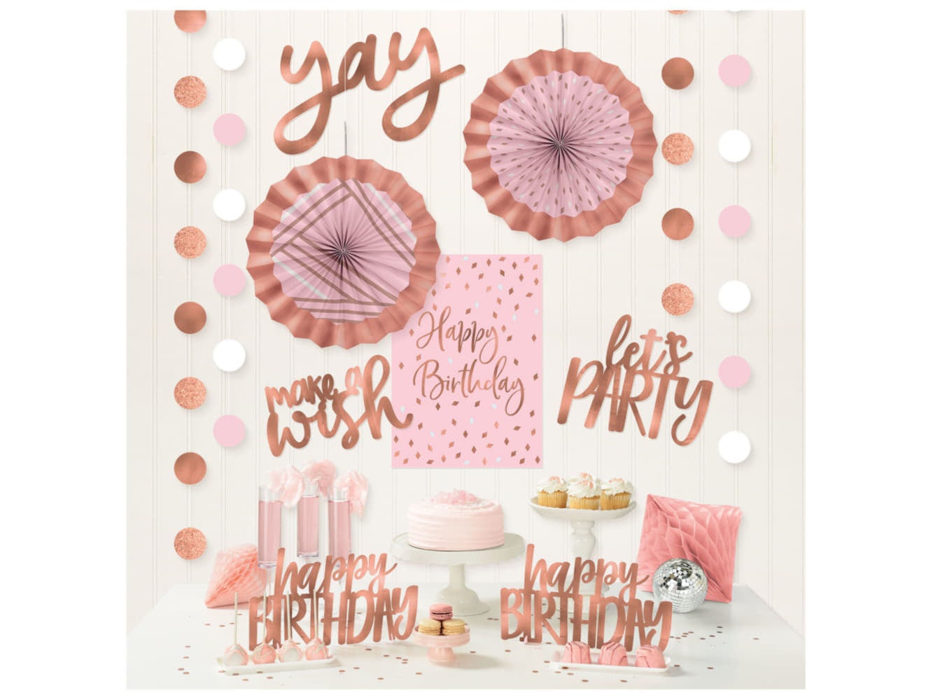 Blush Birthday Room Decorating Kit