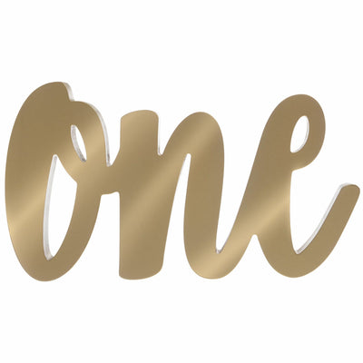 1St Birthday Standing Sign - Gold