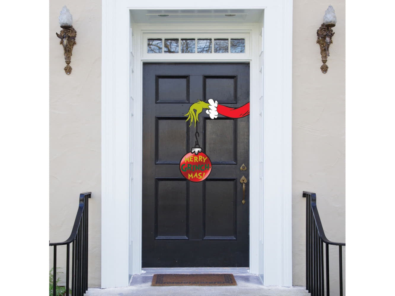 Traditional Grinch Door Decoration