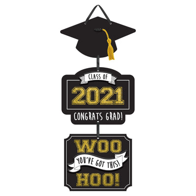 2021 Grad Triple Glitter Sign