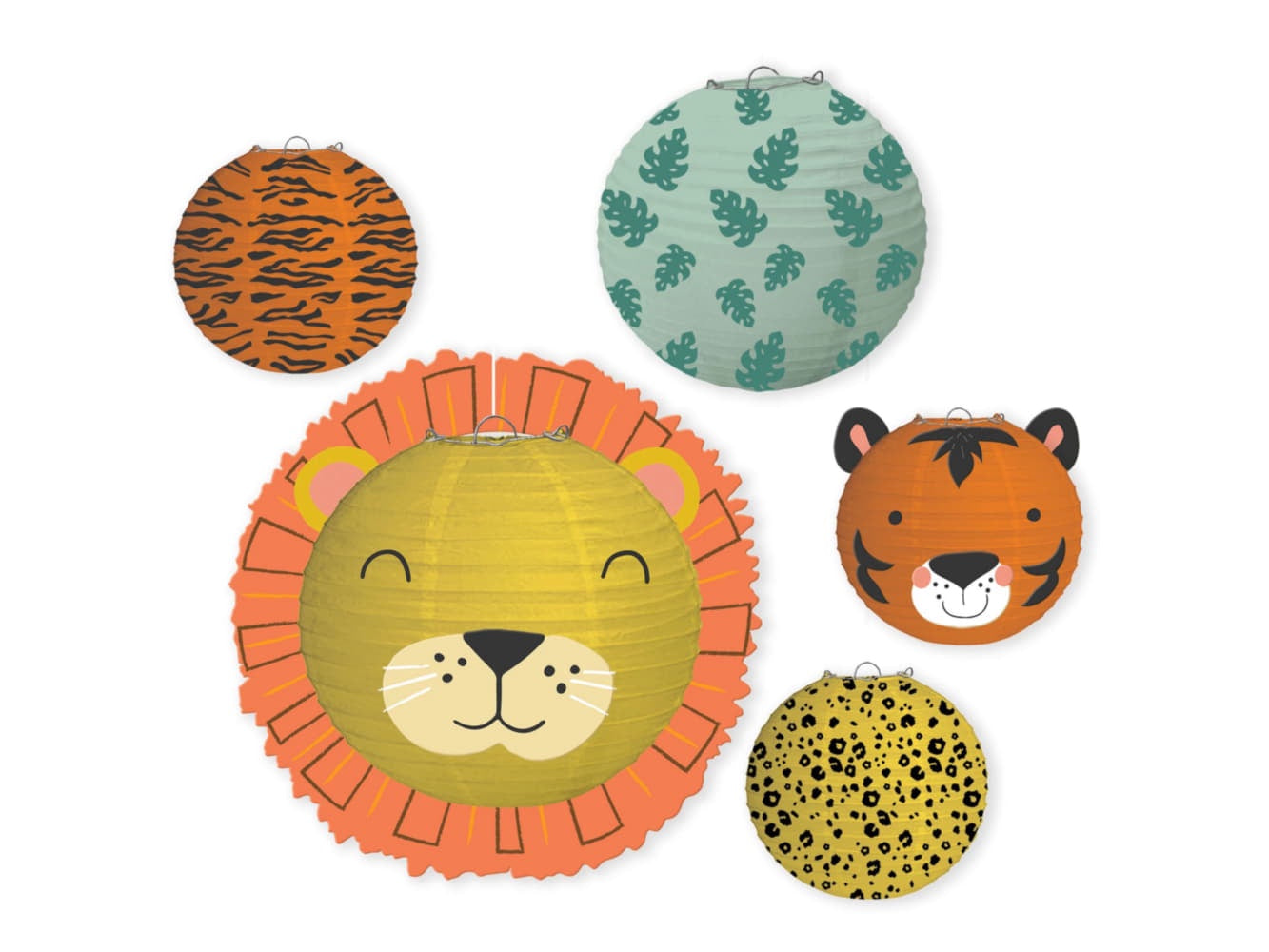 Get Wild Paper Lanterns-5Pcs