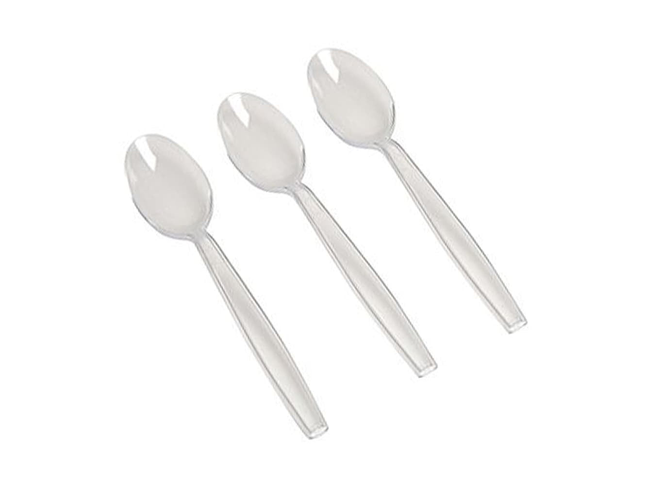 Flairware Teaspoon Clear Heavy Styrene-100Pcs