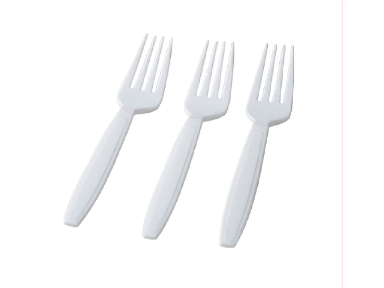 Extra Heavy Duty White Fork-100Pc