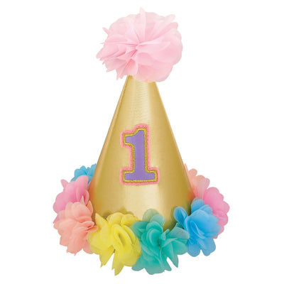1St Birthday Girl Deluxe Cone Hat