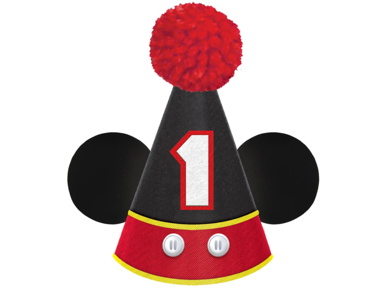 Mickey Mouse Deluxe Cone Hat, 8 1/4" X 6 1/4"