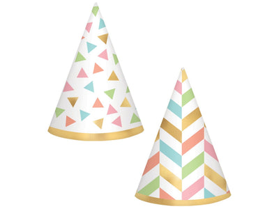 4" Confetti Fun Mini  Cone Hats