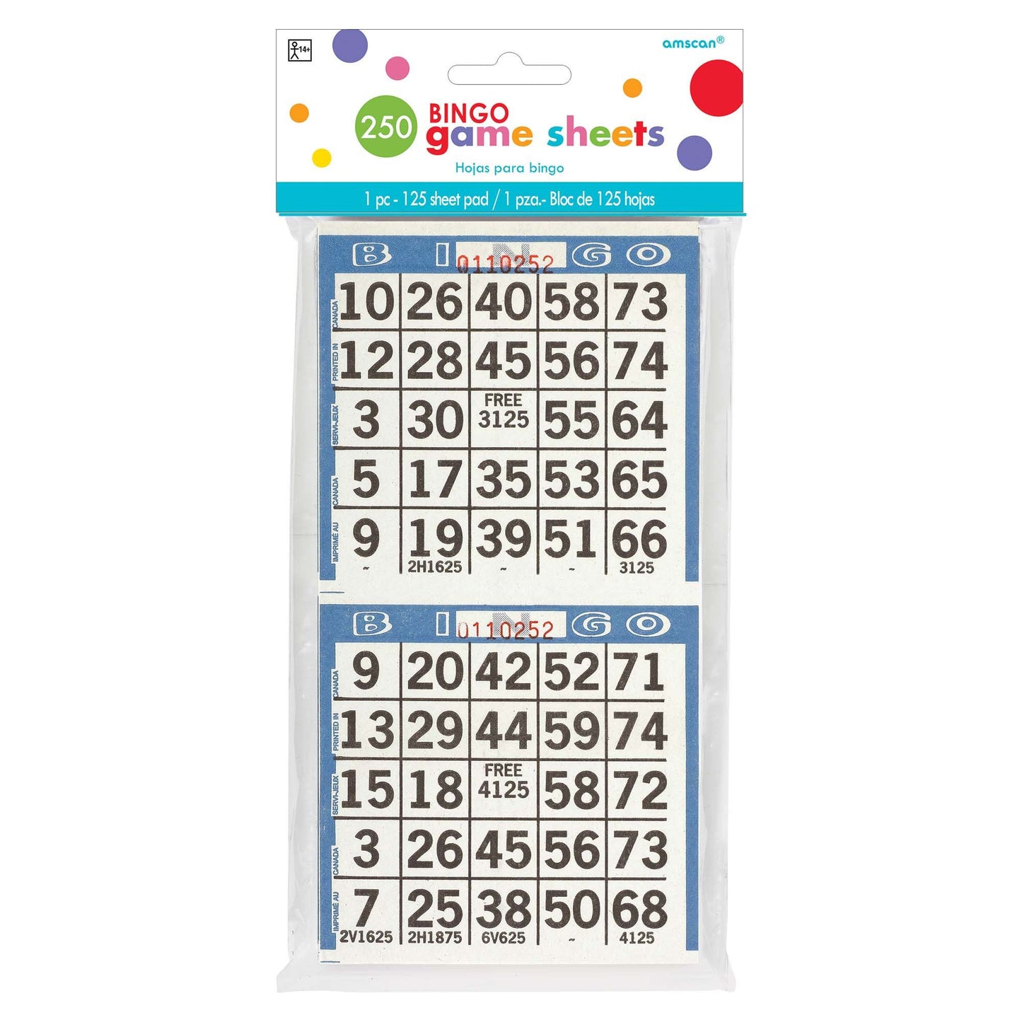 Bingo Game Sheets-1 Pad