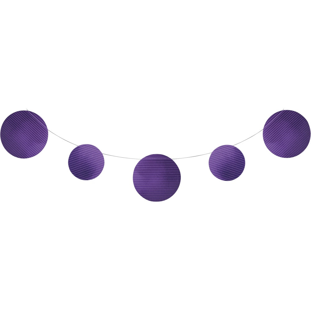 Foil Embossed Banner - Purple/Disc