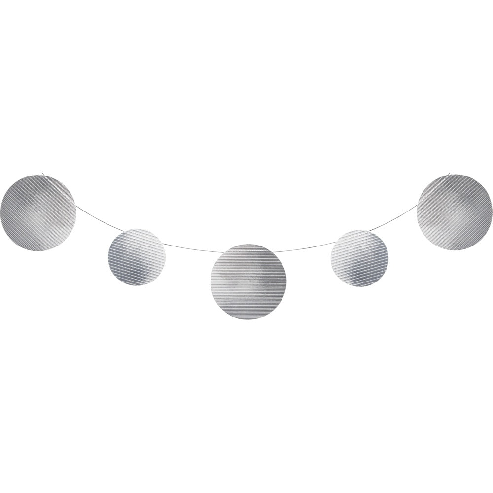 Foil Embossed Banner - Silver/Disc