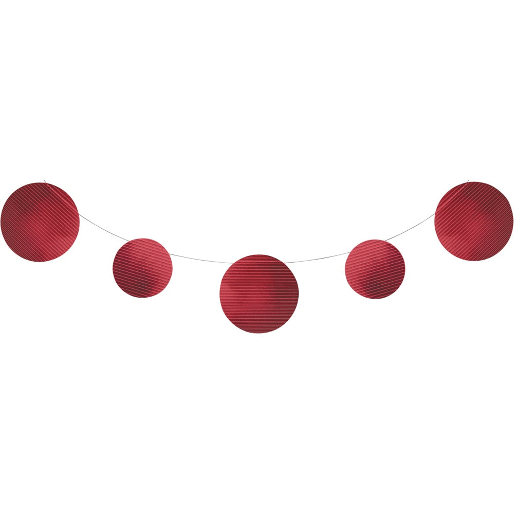 Foil Embossed Banner - Red/Disc