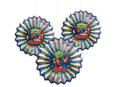 Marvel Avengers Paper Fan Decorations-3Pcs