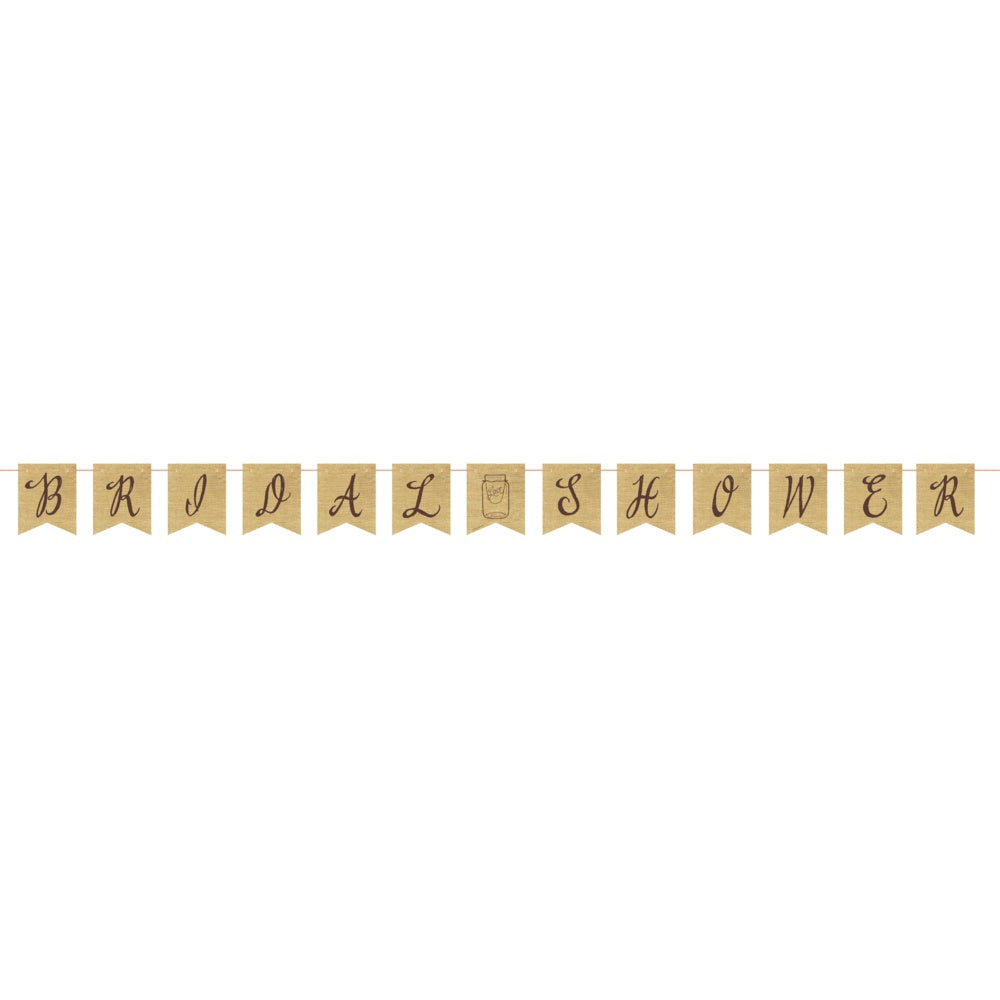 Rustic Wedding Burlap Banner