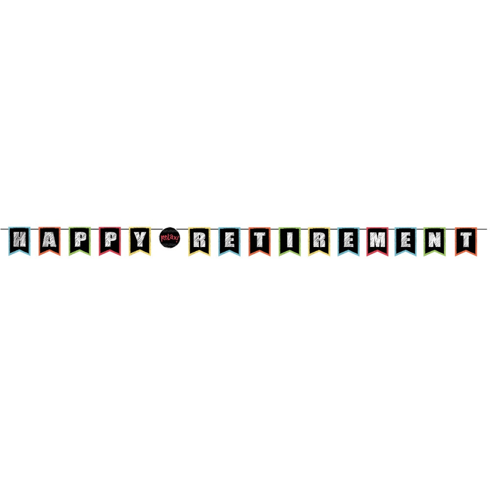 Retirement Chalk Pennent Banner/Disc