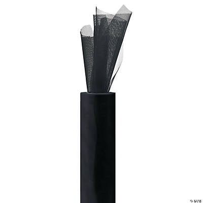 Black Large Tulle Roll, 12" X 25Yds