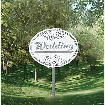 Wedding Is Here Yard Sign, 14 1/2" X 12"