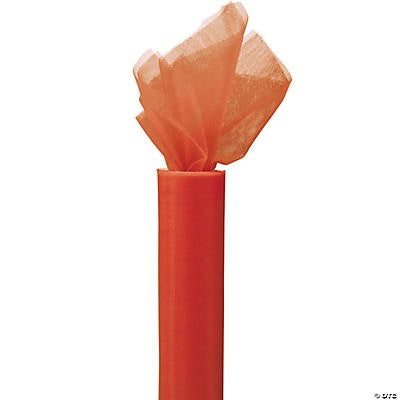 Orange Tulle Roll, 6" X 25 Yards