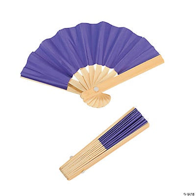 3 3/4" Mini Purple Bamboo Fans