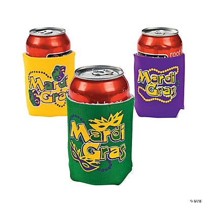Foam Mardi Gras Can Covers