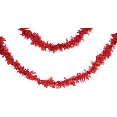 Tissue Fringe Garland - Red