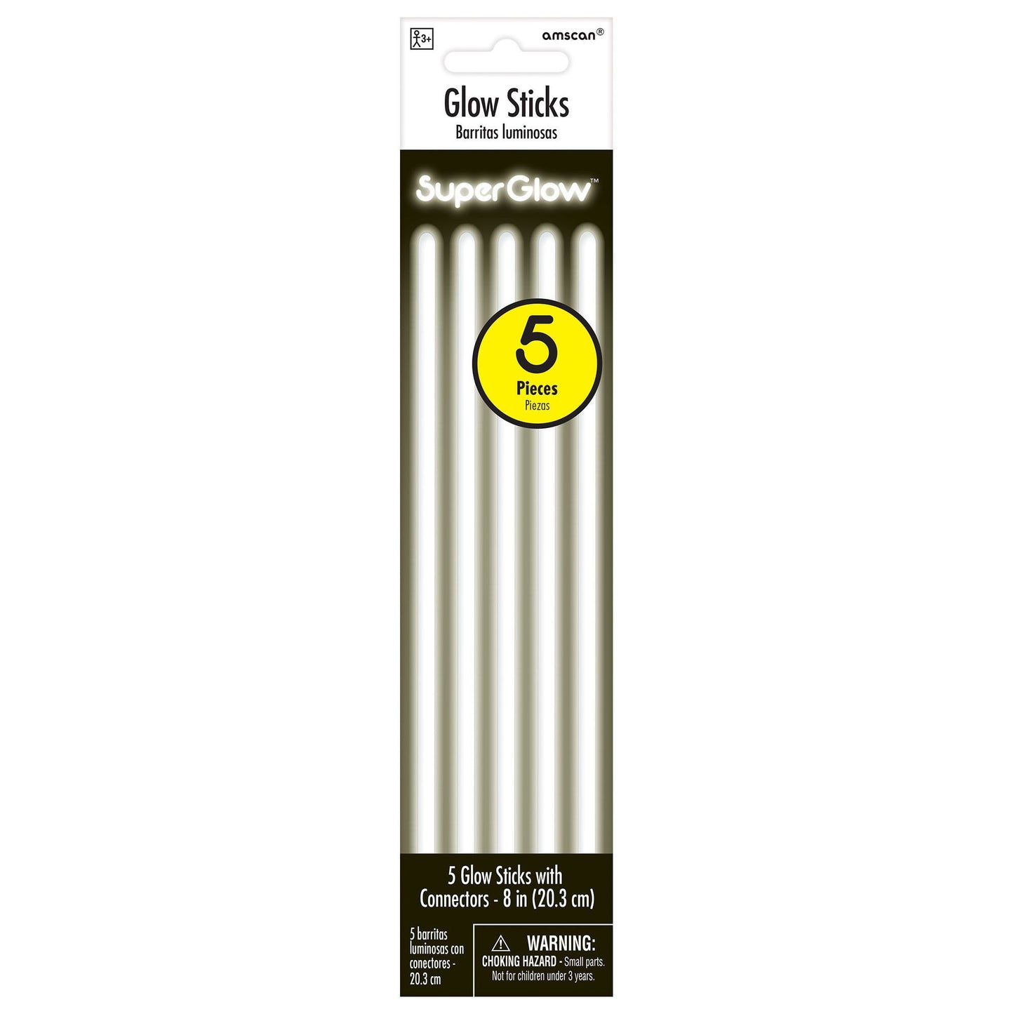 White Glow Sticks, 5Ct