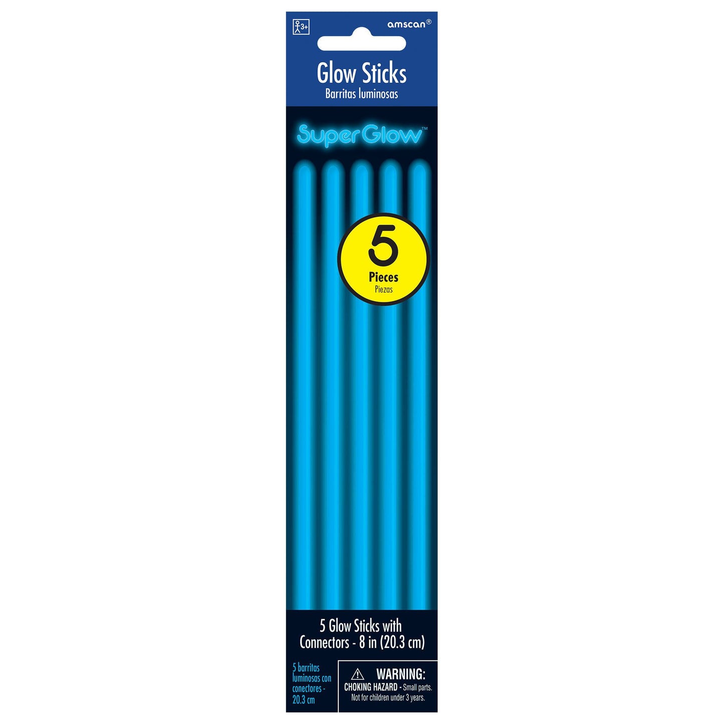 Blue Glow Sticks, 5Ct