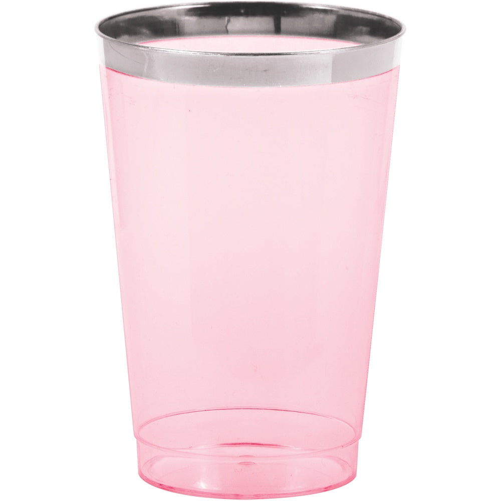 Pink Metalic Tumbler - 8Ct