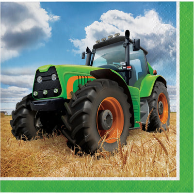 Tractor Time Beverage Napkins-16ct