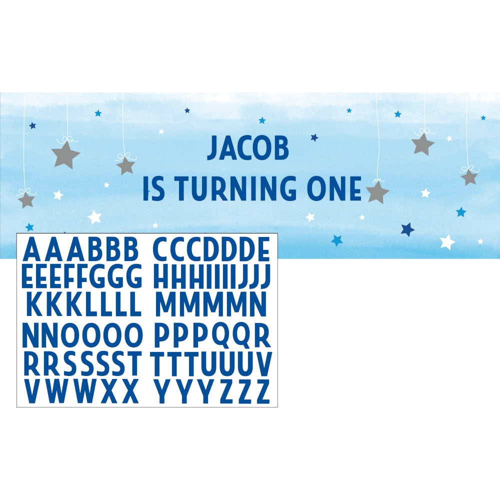 One Little Str Boy Party Banner