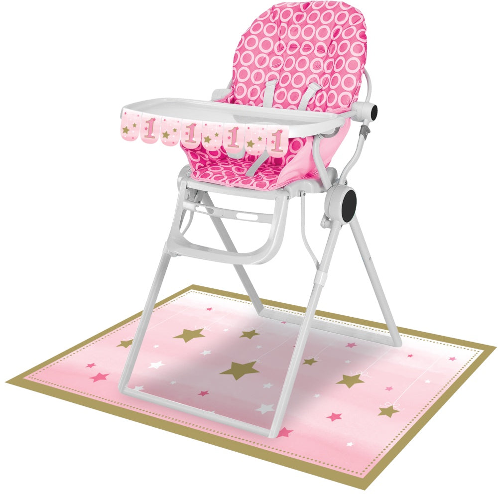 High Chair Decor One Little Star Grl