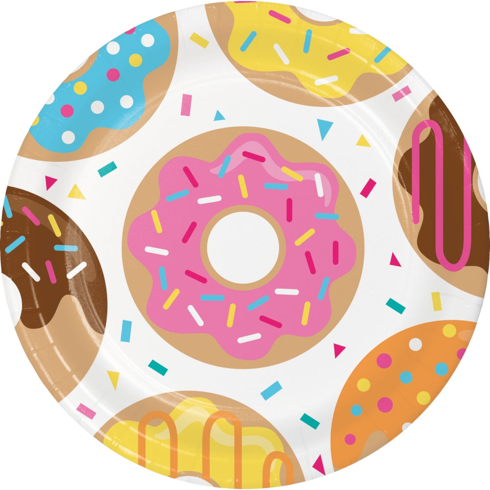 Donut Time 9In Plates-8ct