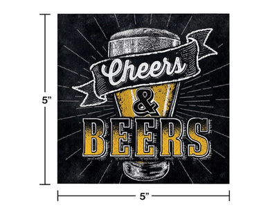 Cheers & Beers Beverage Napkins, 16Ct