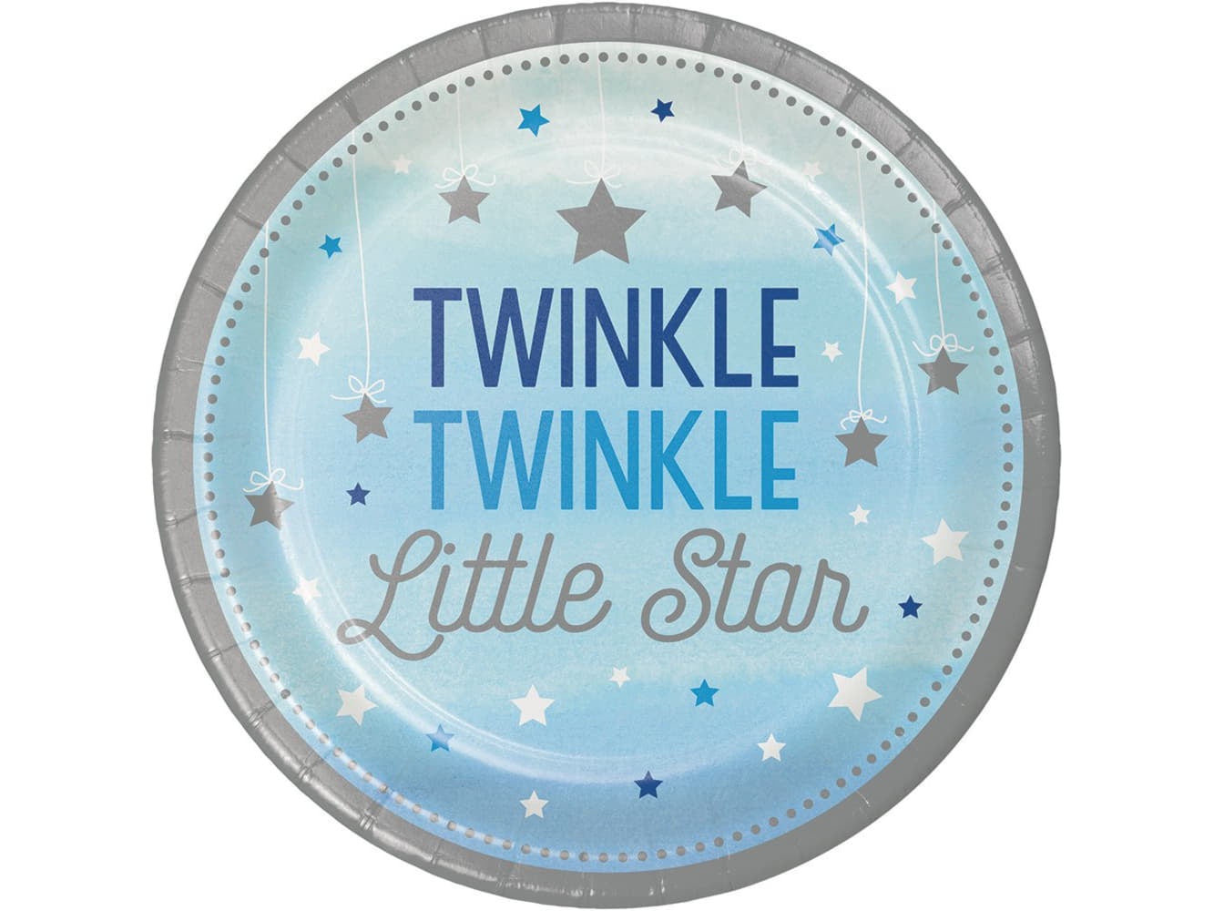 Twinkle Twinkle Little Star Boy Luncheon Plate, 8/Pk