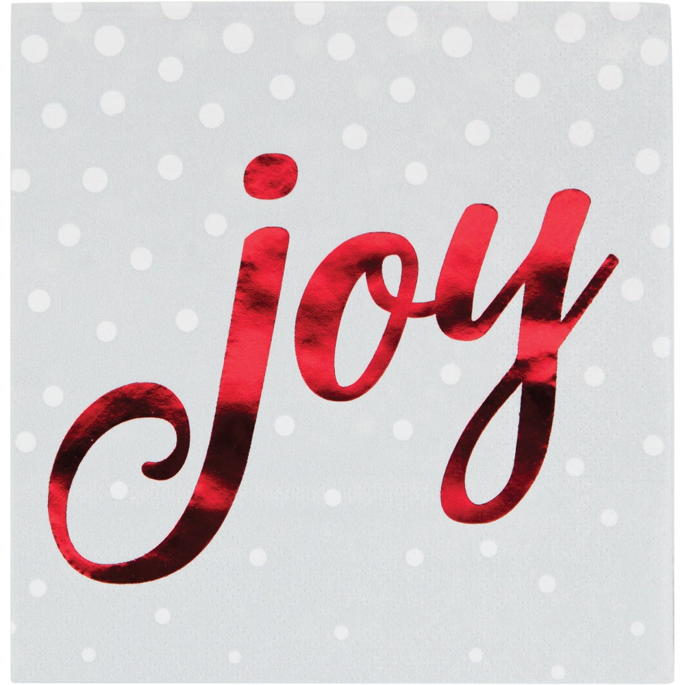 Joy Silver Holiday Sparkle Bev. Napkin
