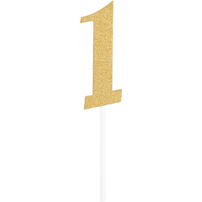 Gold Glitter Cake Topper – #1