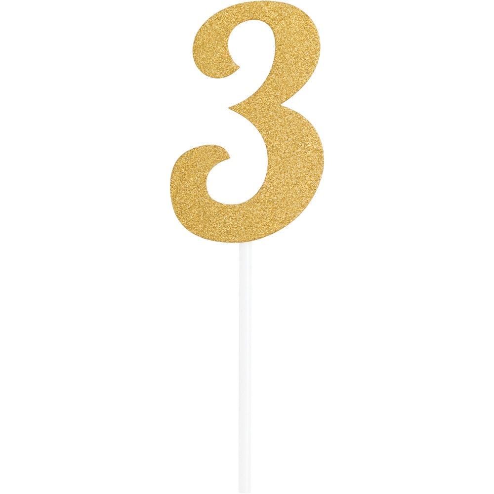 Gold Glitter Cake Topper-# 3