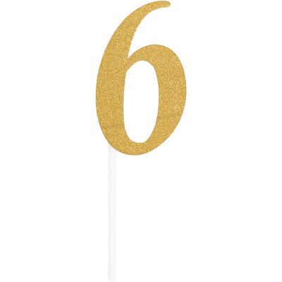 Gold Glitter Cake Topper-# 6