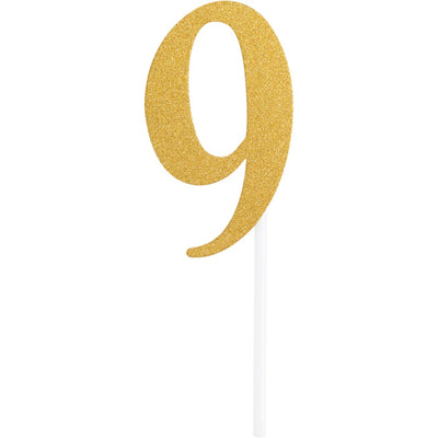 Gold Glitter Cake Topper-#9
