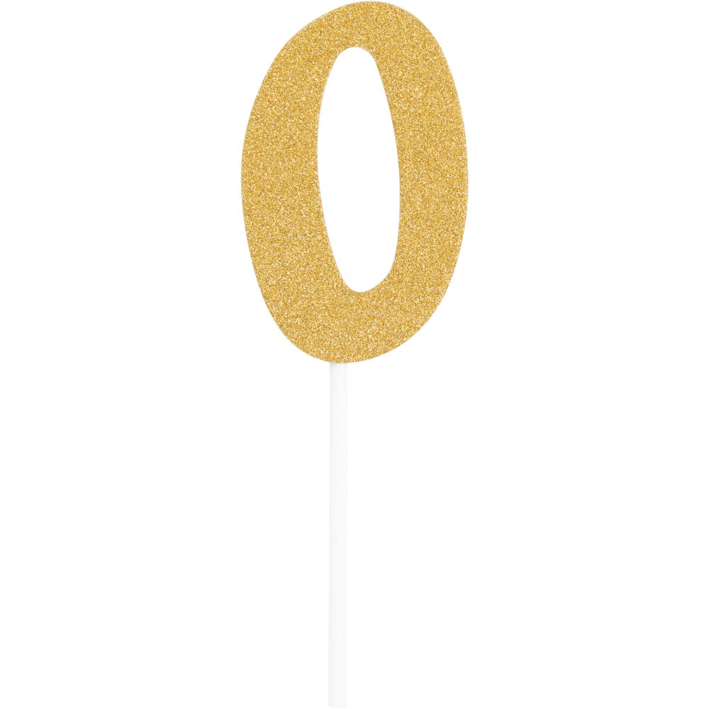 Gold Glitter Cake Topper - #0