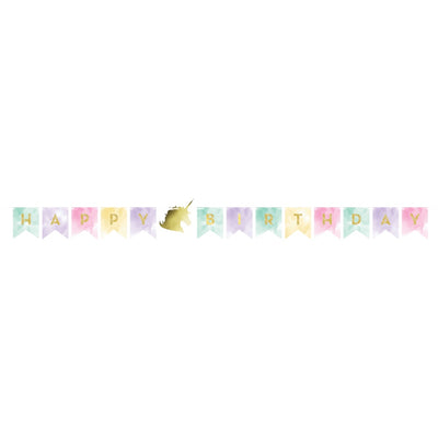 Unicorn Birthday Pennant Banner