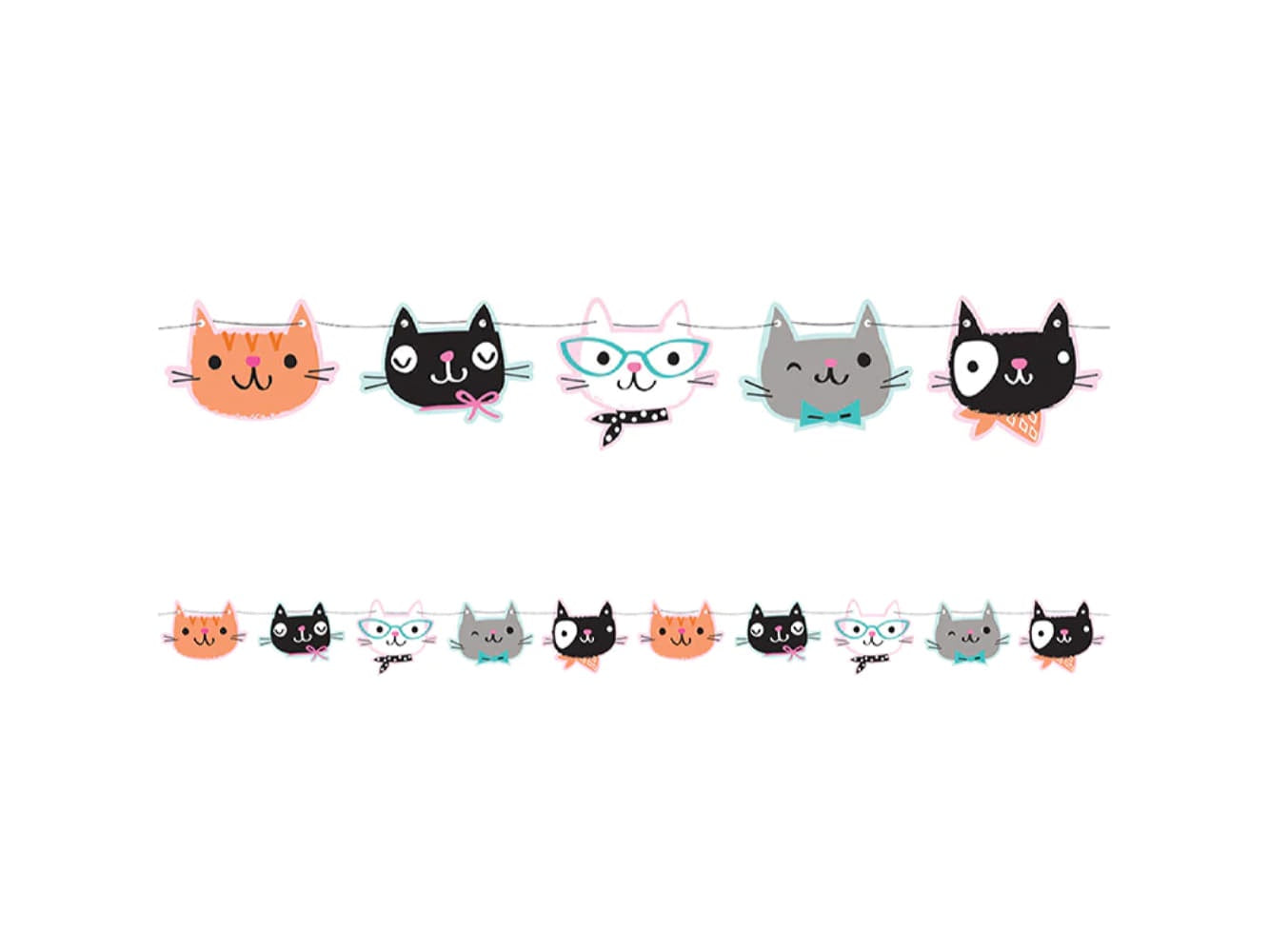 Purr-Fect Party Ribbon Banner