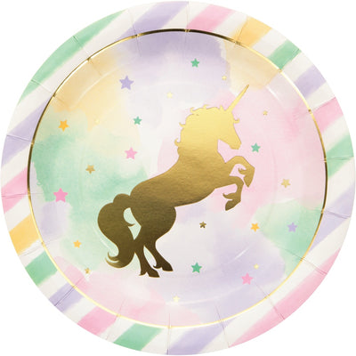 Unicorn Sparkle 9In Plates
